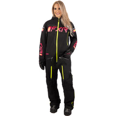 [Color:::Black-Raspberry Fade-Hi Vis] FXR Women's Ranger Instinct Insulated Monosuit