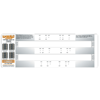 Woody's 2.52" Pitch Single Play Stud Template