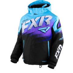 [Color:::Black / Sky-Purple Fade] FXR Child Boost Jacket